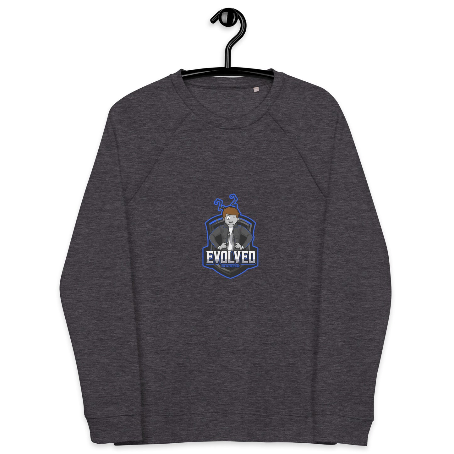 Unisex organic raglan sweatshirt